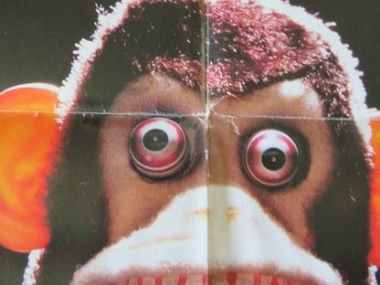 MONKEY SHINES FOLDED US ONE SHEET POSTER GEORGE A. ROMERO 1988 Movie posters