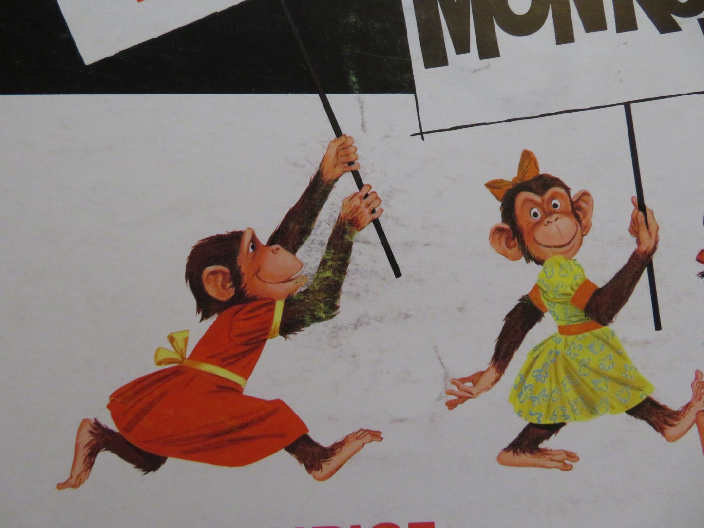 MONKEYS, GO HOME! US INSERT (14"x 36") POSTER DISNEY DEAN JONES CHEVALIER 1967 Rendezvous Cinema Movie posters