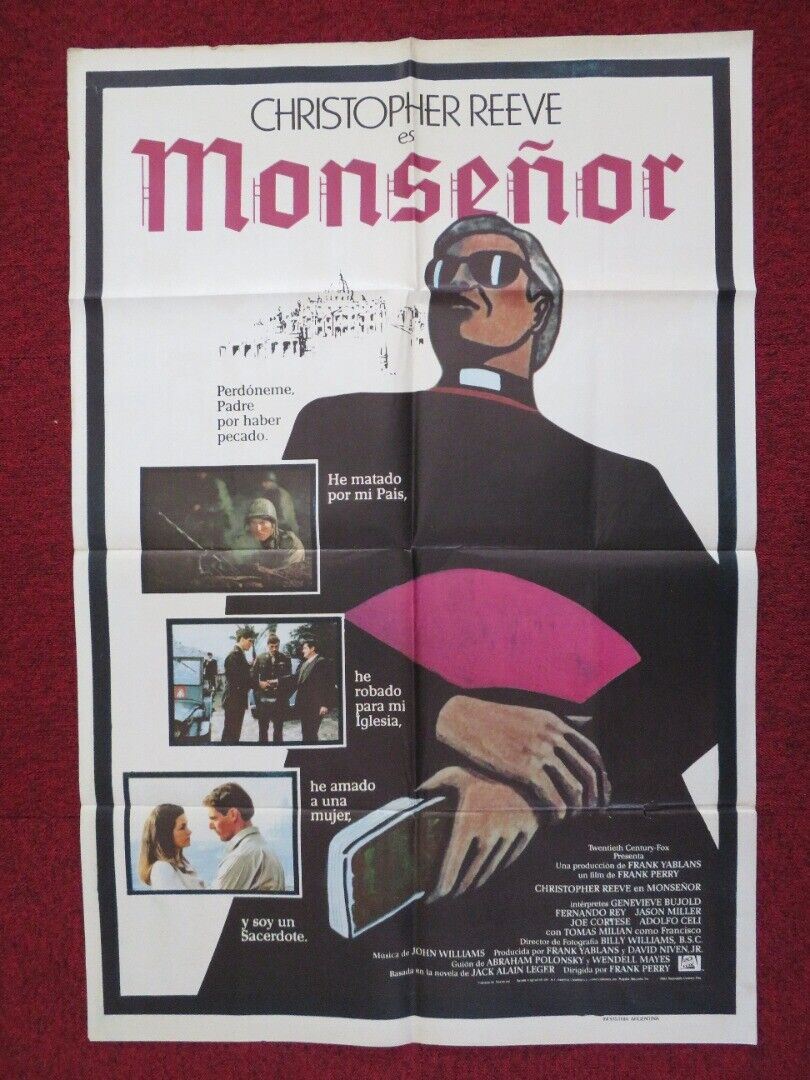 MONSIGNOR ARGENTINA FOLDED ONE SHEET POSTER CHRISTOPHER REEVE 1982 - Rendezvous Cinema