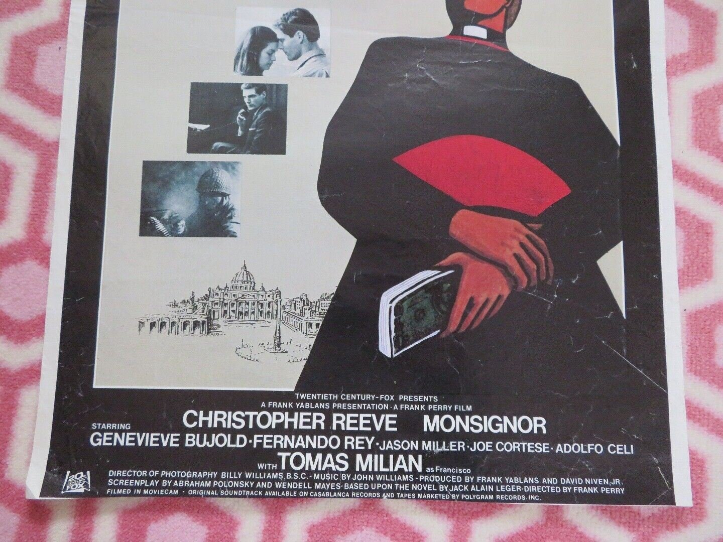 MONSIGNOR BELGIUM (20.5"x 14") POSTER CHRISTOPHER REEVE 1982 Movie posters