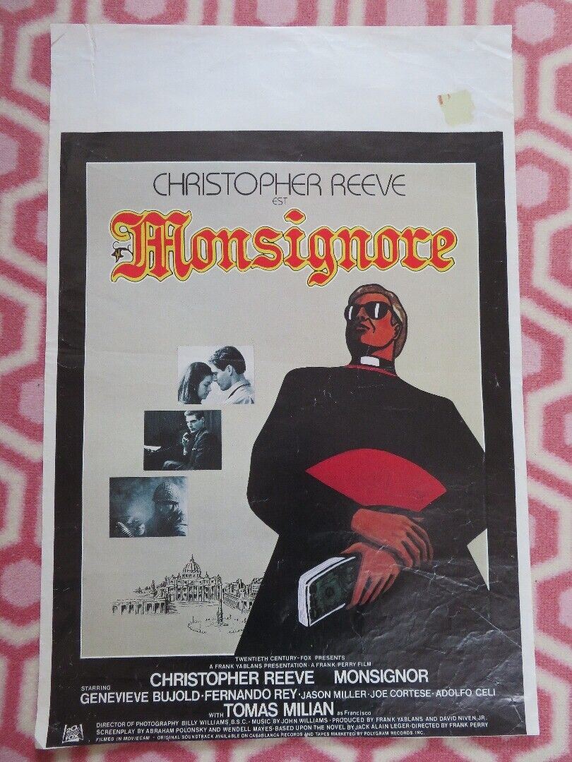 MONSIGNOR BELGIUM (20.5"x 14") POSTER CHRISTOPHER REEVE 1982 Movie posters