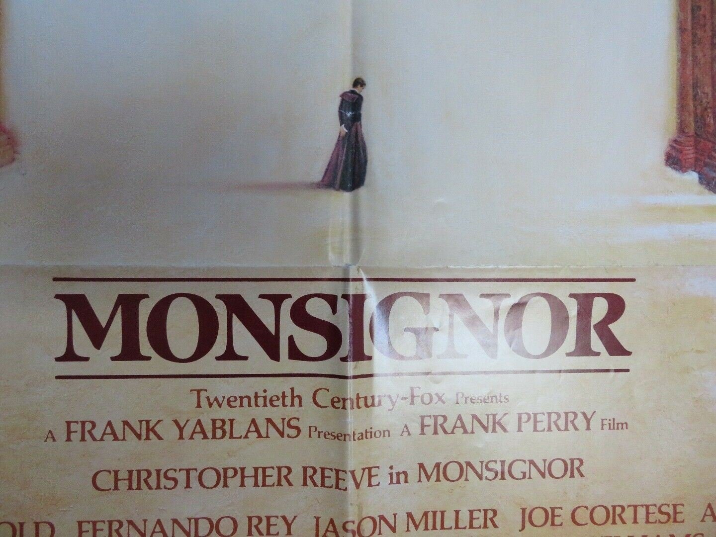 MONSIGNOR US ONE SHEET POSTER CHRISTOPHER REEVE 1982 - Rendezvous Cinema