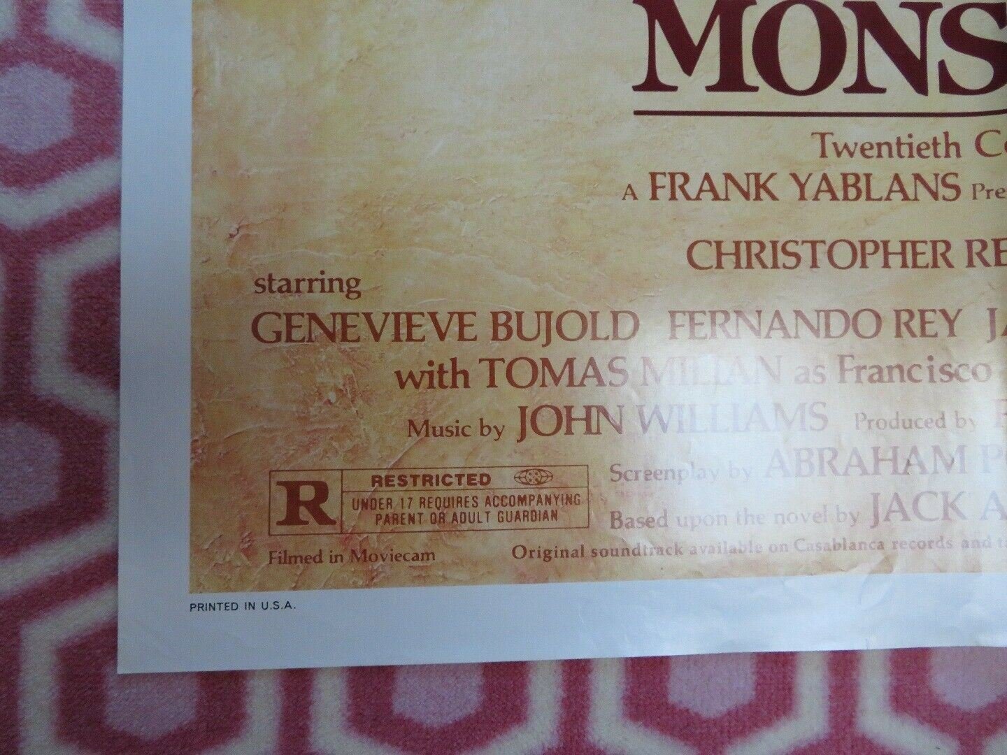 MONSIGNOR US ONE SHEET POSTER CHRISTOPHER REEVE 1982 - Rendezvous Cinema