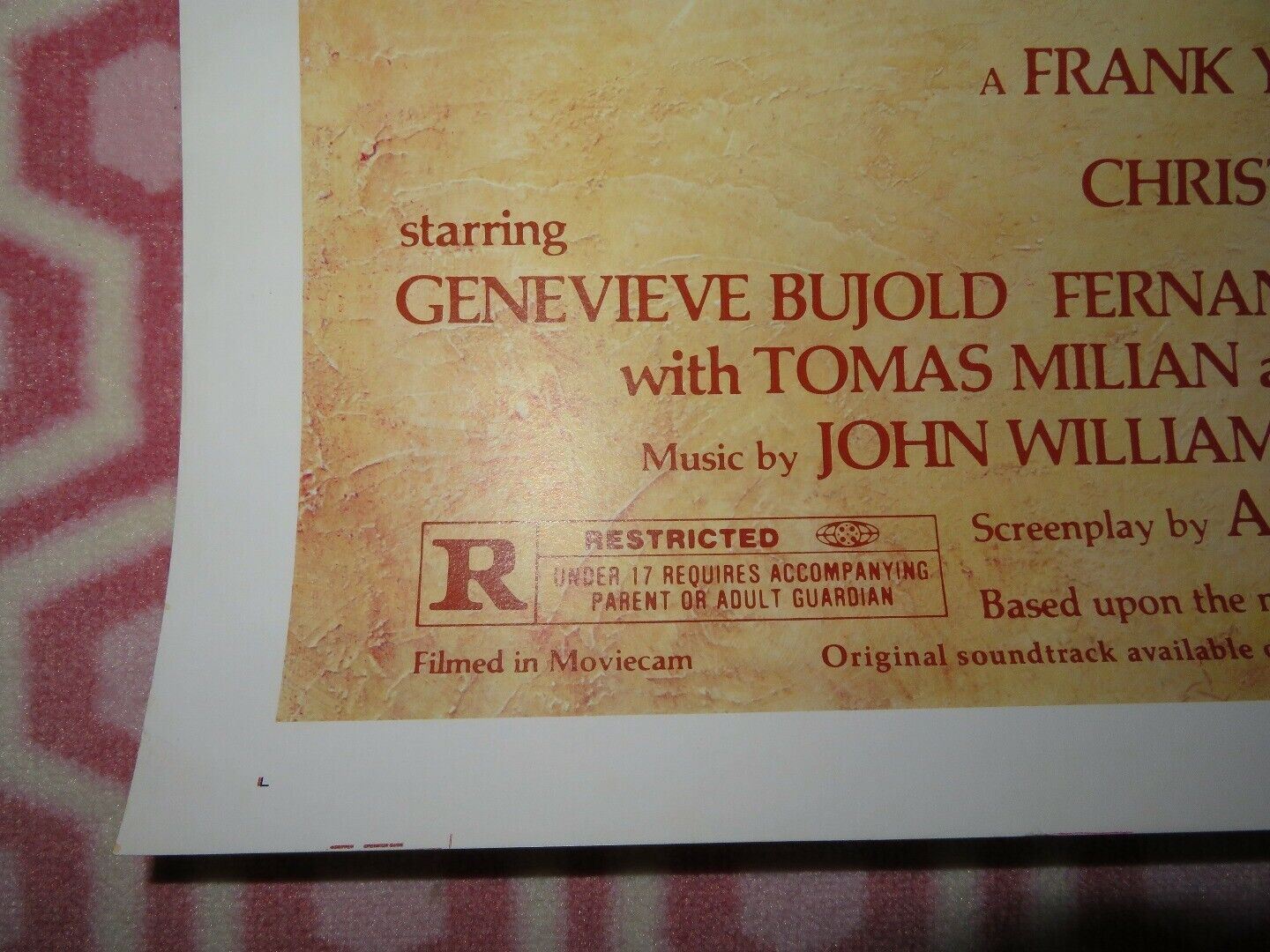 MONSIGNOR US VIDEO POSTER ROLLED ON CARD CHRISTOPHER REEVE 1982 Movie posters