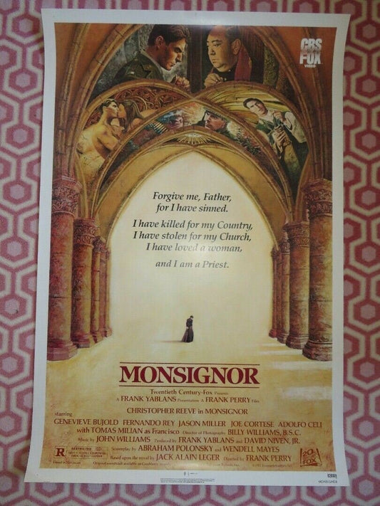 MONSIGNOR US VIDEO POSTER ROLLED ON CARD CHRISTOPHER REEVE 1982 Movie posters