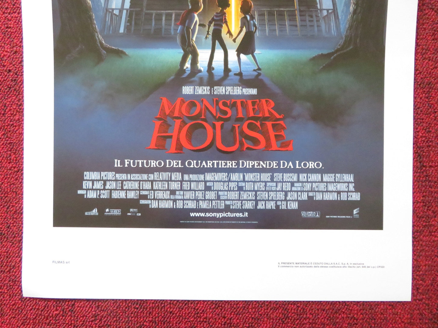 MONSTER HOUSE ITALIAN LOCANDINA POSTER STEVE BUSCEMI JASON LEE 2006 Rendezvous Cinema Movie posters