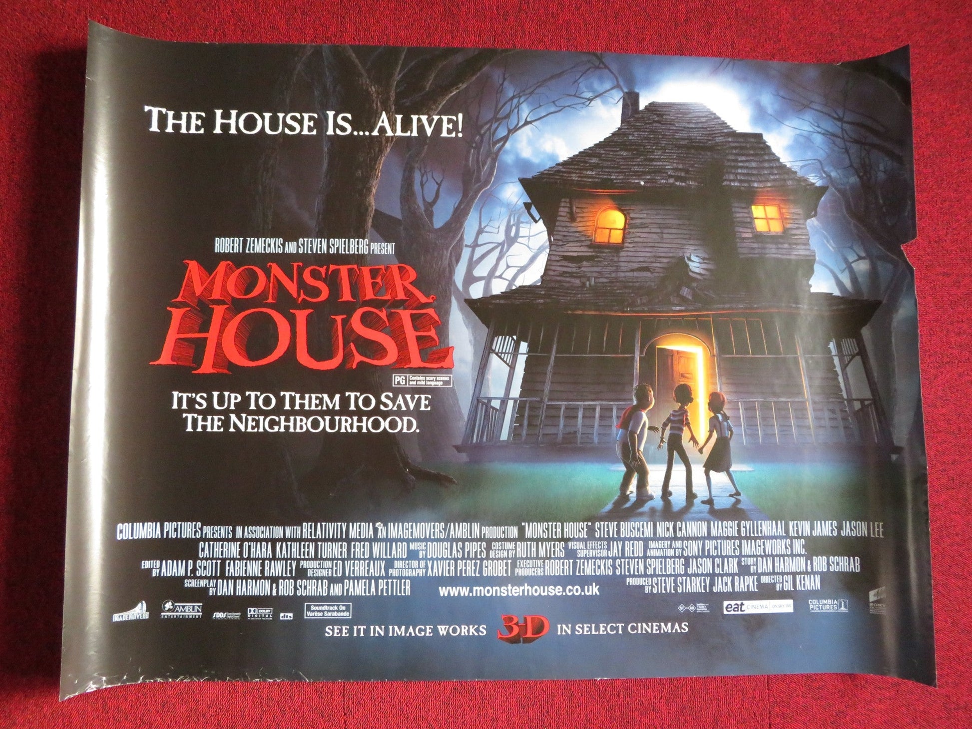 MONSTER HOUSE UK QUAD (30"x 40") ROLLED POSTER SPIELBERG STEVE BUSCEMI 2006 Rendezvous Cinema Movie posters