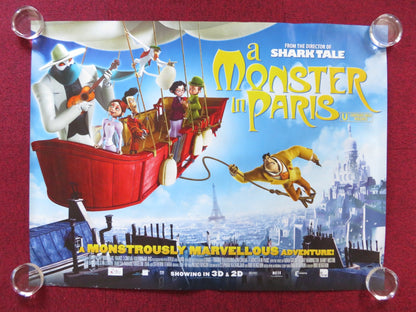 MONSTER IN PARIS UK QUAD (30"x 40") ROLLED POSTER MATTIEU CHEDID V. PARADIS 2011 Rendezvous Cinema Movie posters