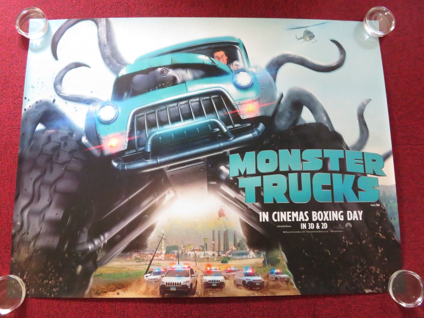 MONSTER TRUCKS UK QUAD ROLLED POSTER LUCAS TILL JANE LEVY 2016 Rendezvous Cinema Movie posters