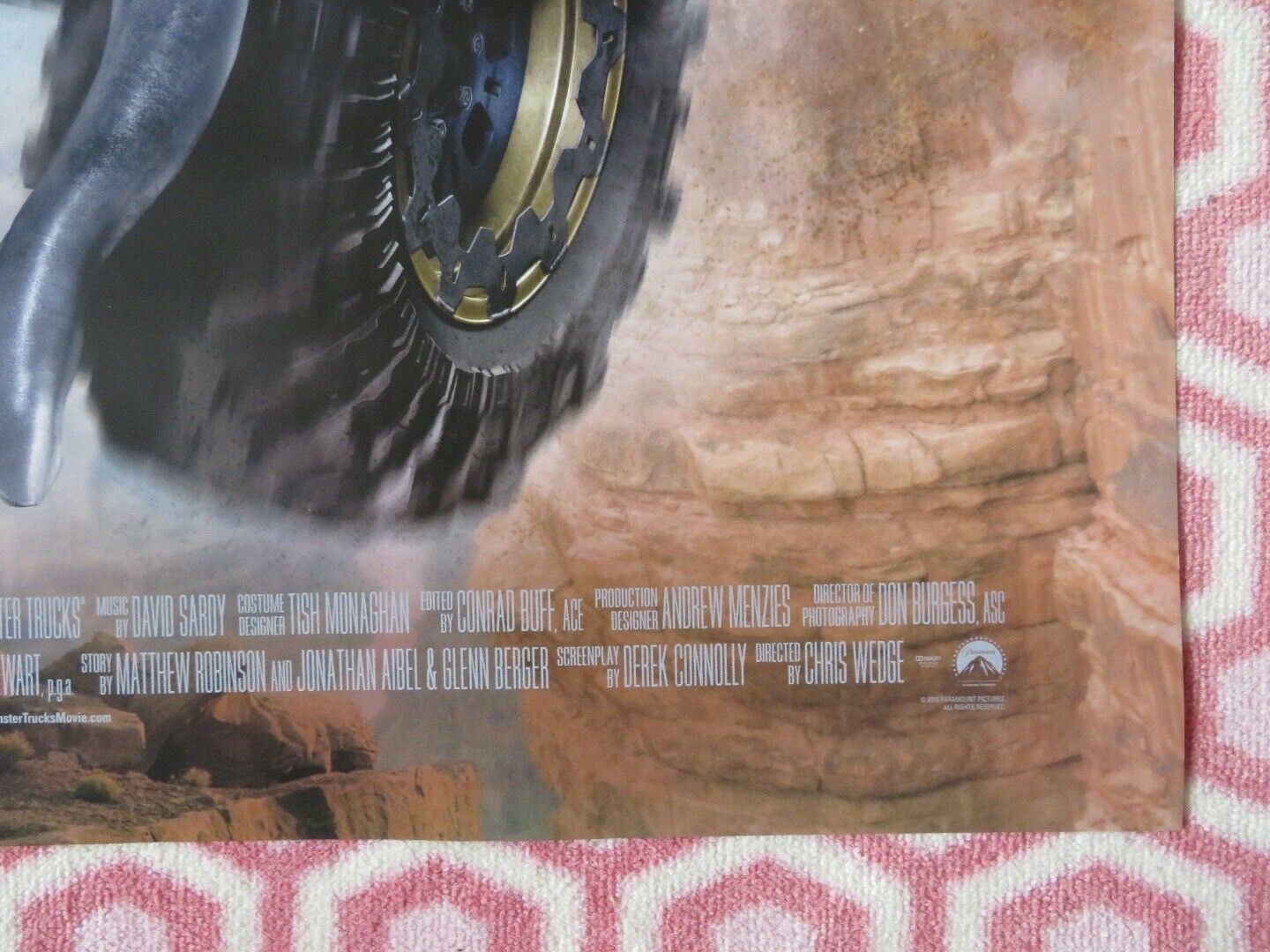 MONSTER TRUCKS US ONE SHEET ROLLED POSTER LUCAS TILL JANE LEVY 2016 Movie posters