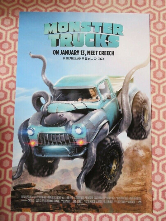 MONSTER TRUCKS US ONE SHEET ROLLED POSTER LUCAS TILL JANE LEVY 2016 Movie posters
