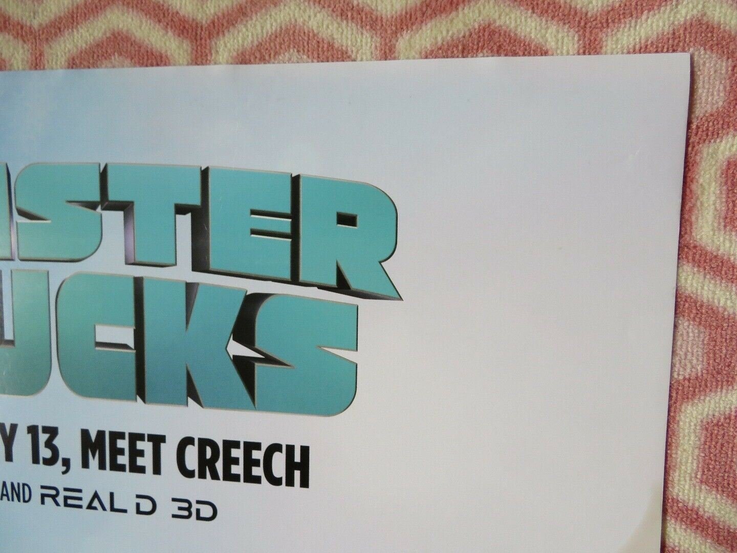 MONSTER TRUCKS US ONE SHEET ROLLED POSTER LUCAS TILL JANE LEVY 2016 Movie posters