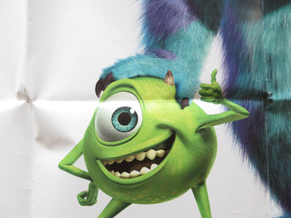 MONSTERS, INC. UK QUAD POSTER FOLDED DISNEY PIXAR JOHN GOODMAN B. CRYSTAL 2001 Rendezvous Cinema Movie posters