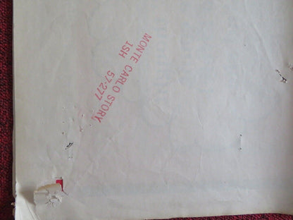 MONTE CARLO STORY FOLDED US ONE SHEET POSTER MARLENE DIETRICH 1957 Movie posters