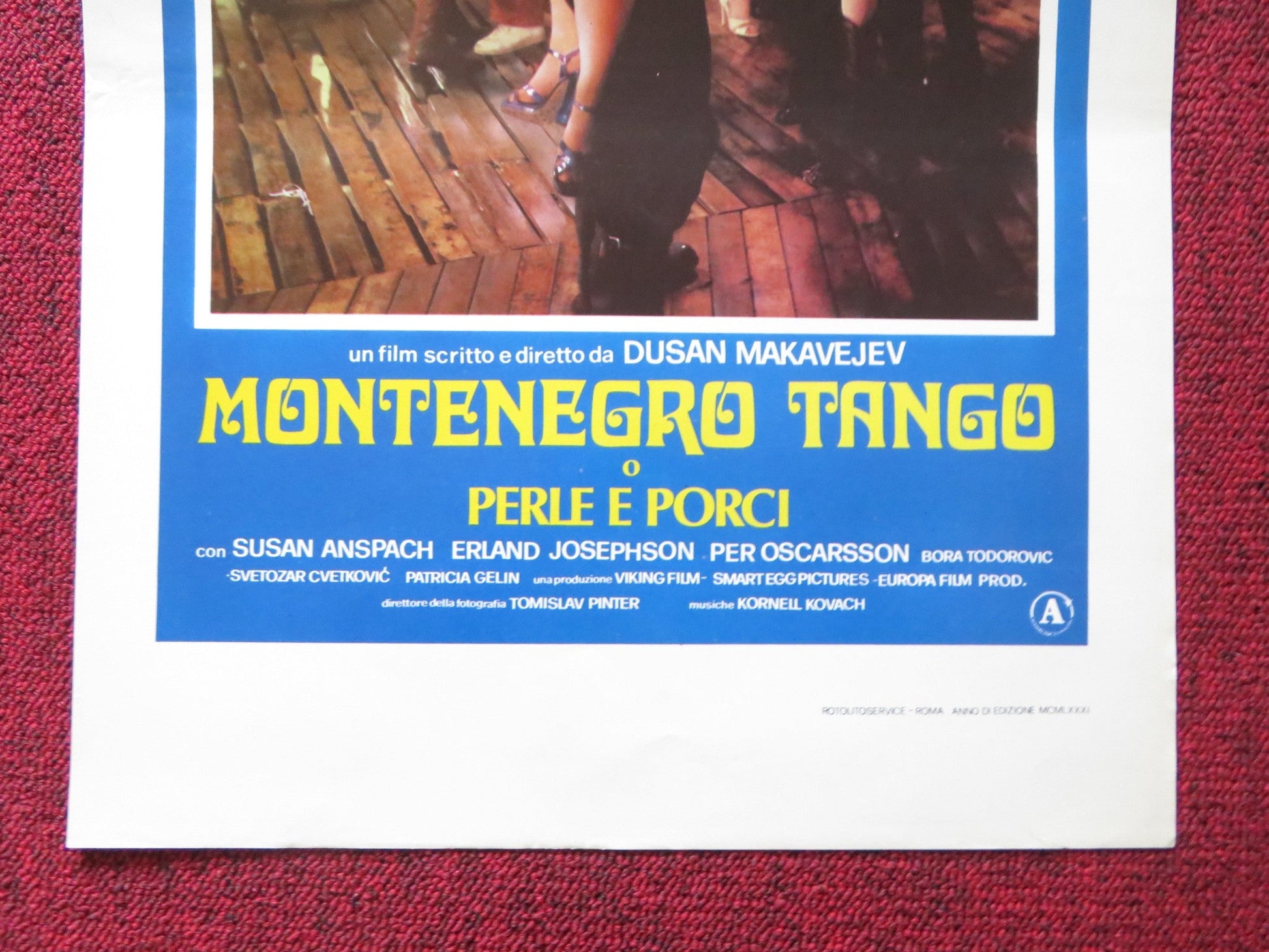 MONTENEGRO TANGO ITALIAN LOCANDINA POSTER SUSAN ANSPACH ERLAND 1981 Rendezvous Cinema Movie posters