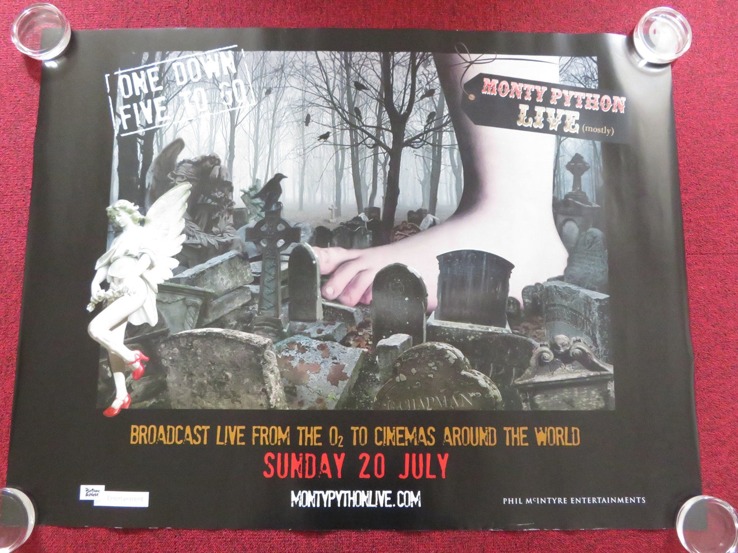 MONTY PYTHON LIVE (MOSTLY) - A UK QUAD ROLLED POSTER JOHN CLEESE PALIN 2014 Rendezvous Cinema Movie posters