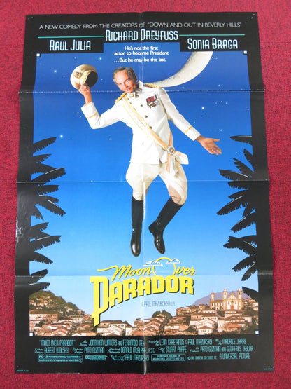 MOON OVER PARADOR FOLDED US ONE SHEET POSTER RICHARD DREYFUSS RAUL JULIA 1988 Rendezvous Cinema Movie posters