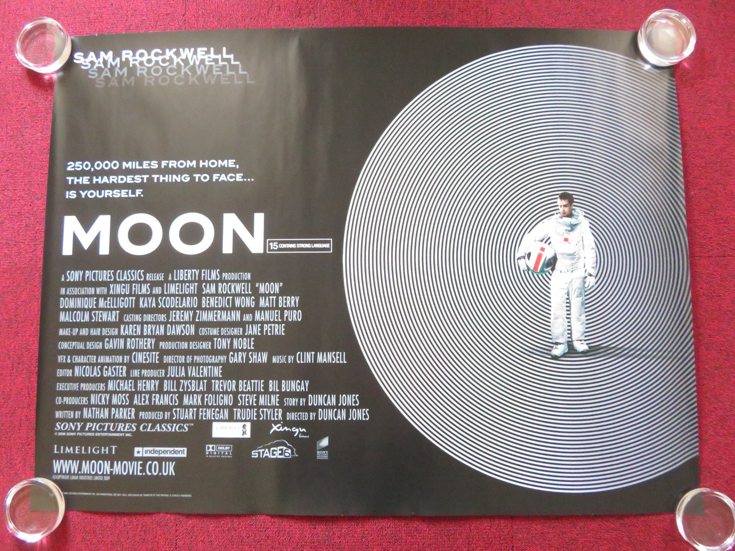 MOON UK QUAD (30"x 40") ROLLED POSTER SAM ROCKWELL KEVIN SPACEY 2009 Rendezvous Cinema Movie posters