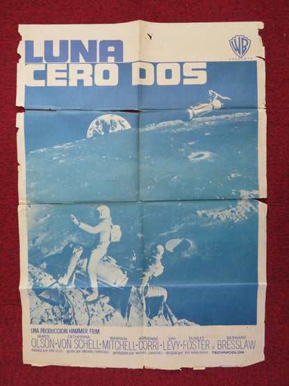 MOON ZERO TWO FOLDED SPANISH POSTER JAMES OLSON CATHERINE SCHELL 1969 Rendezvous Cinema Movie posters