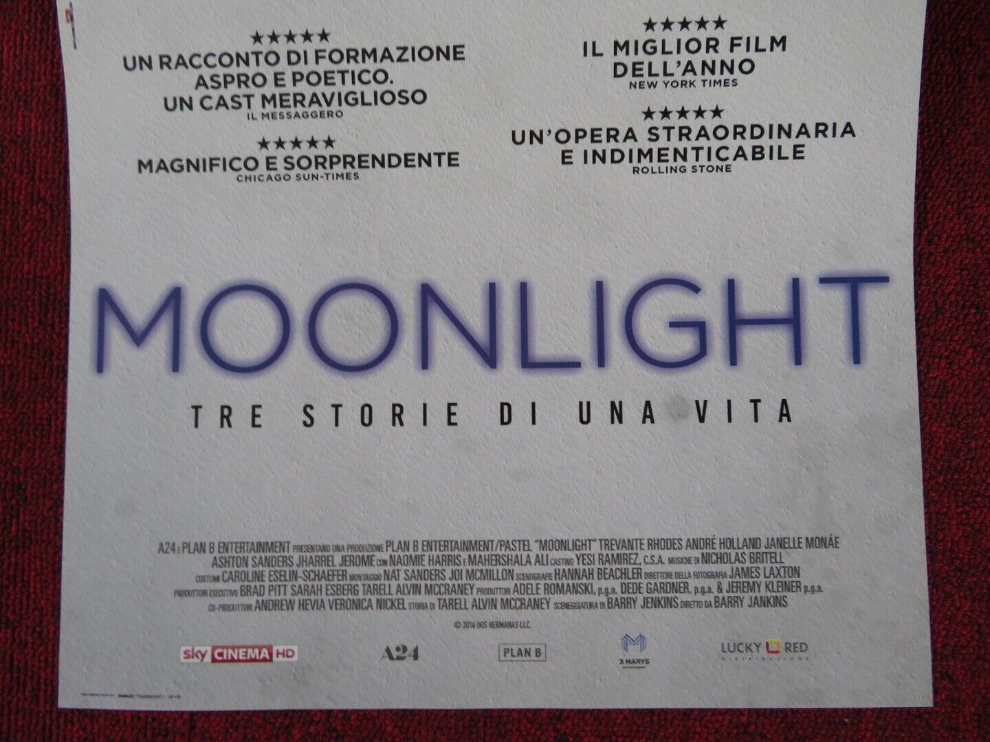 MOONLIGHT ITALIAN LOCANDINA (26.5"x12.5") POSTER MAHERSHALA ALI SHARIFF EARP '16 - Rendezvous Cinema