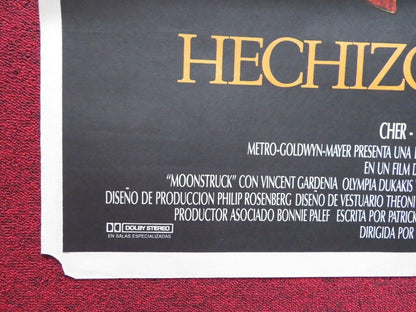 MOONSTRUCK FOLDED ARGENTINA ONE SHEET POSTER CHER NICOLAS CAGE 1987 Movie posters