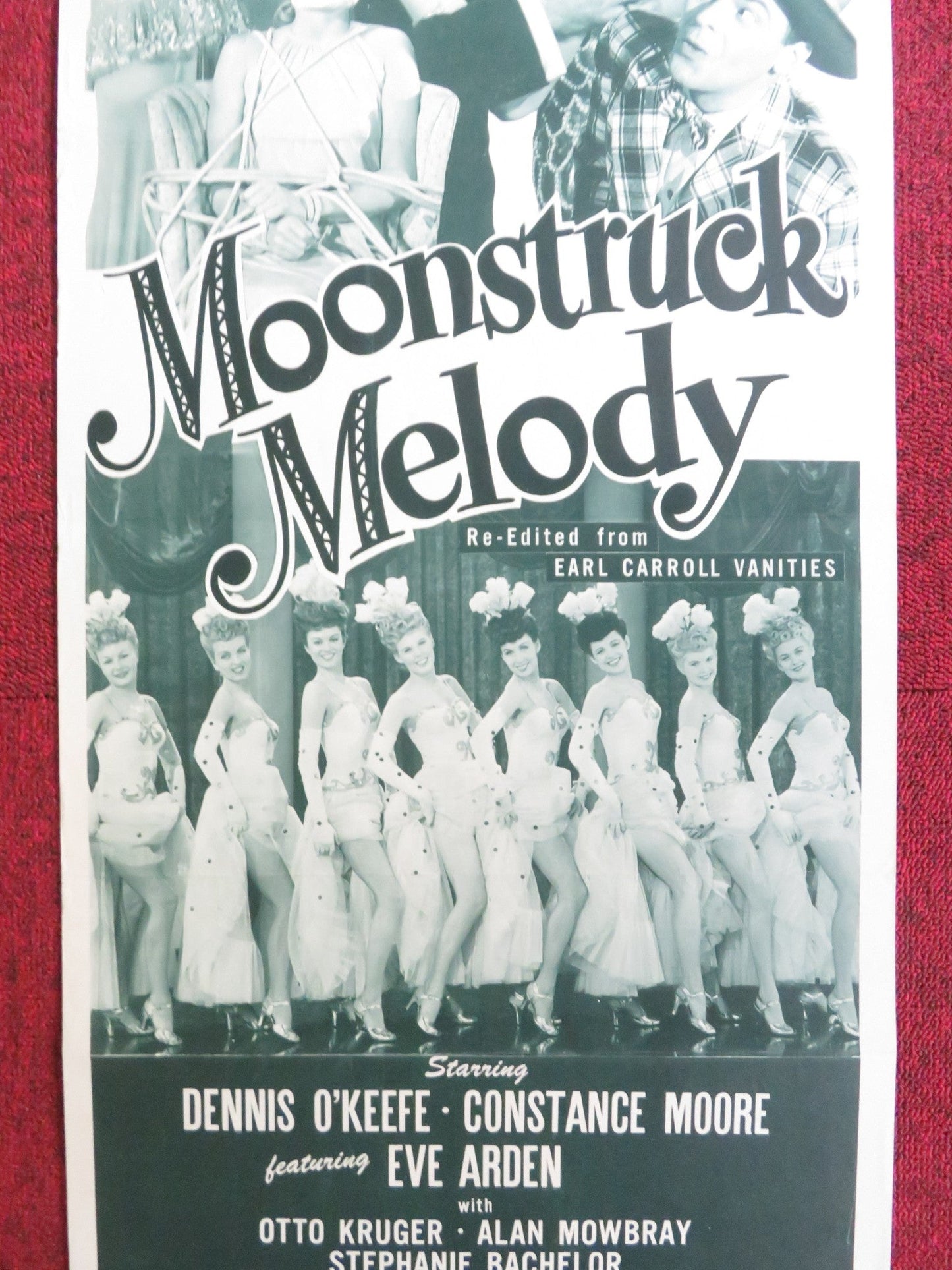 MOONSTRUCK MELODY US INSERT (14"x 36") POSTER DENNIS O'KEEFE CONSTANCE MOORE '53 Rendezvous Cinema Movie posters