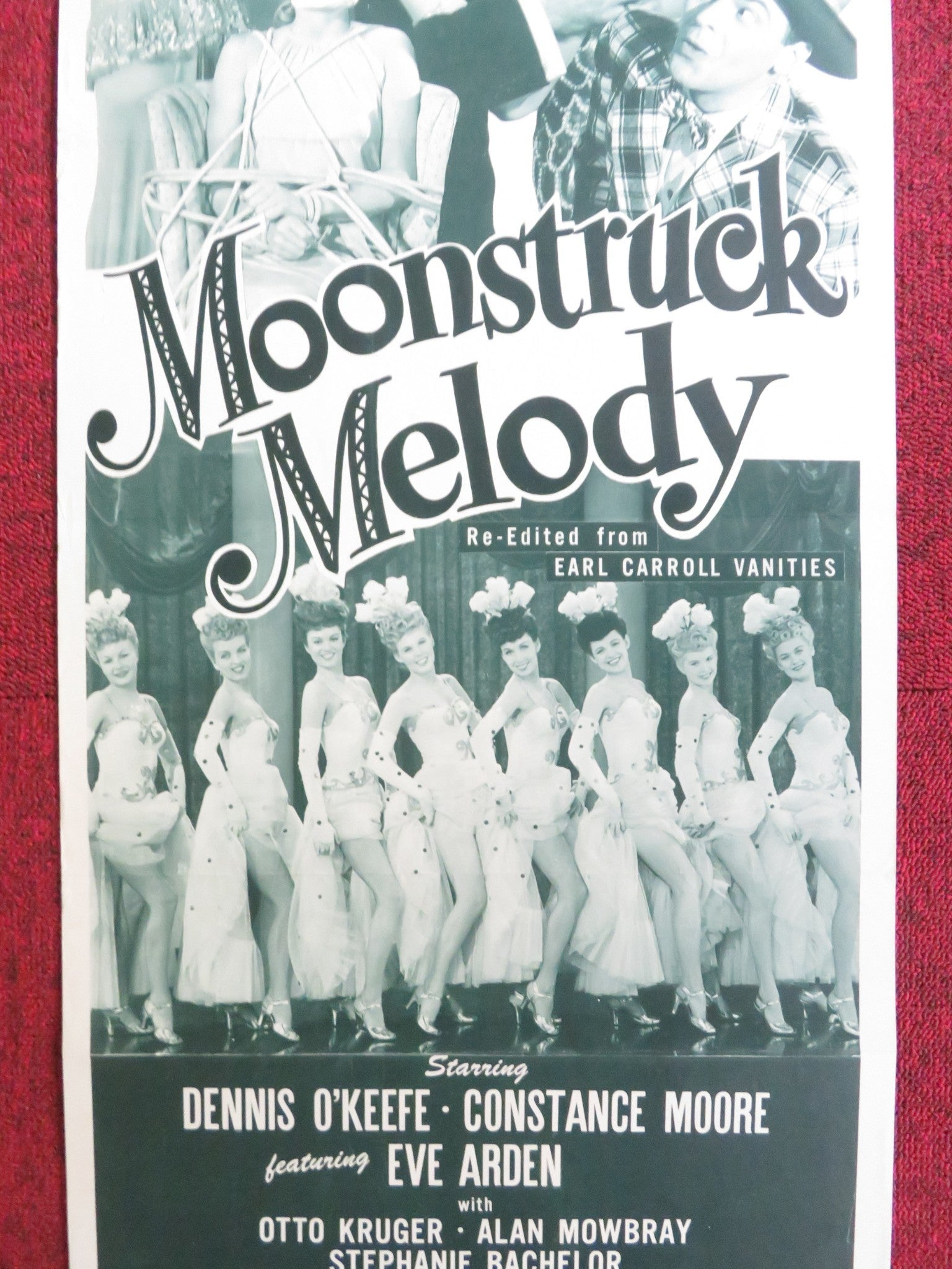 MOONSTRUCK MELODY US INSERT (14"x 36") POSTER DENNIS O'KEEFE CONSTANCE MOORE '53 Rendezvous Cinema Movie posters