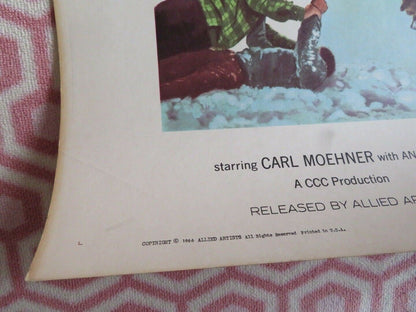 MOONWOLF 30"x 40" ON CARD ROLLED POSTER CARL MOEHNER ANN SAVO R1966 Movie posters