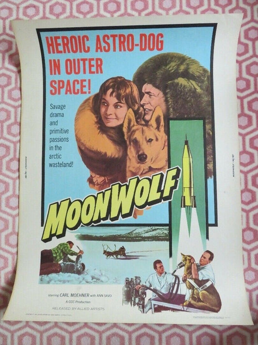 MOONWOLF 30"x 40" ON CARD ROLLED POSTER CARL MOEHNER ANN SAVO R1966 Movie posters