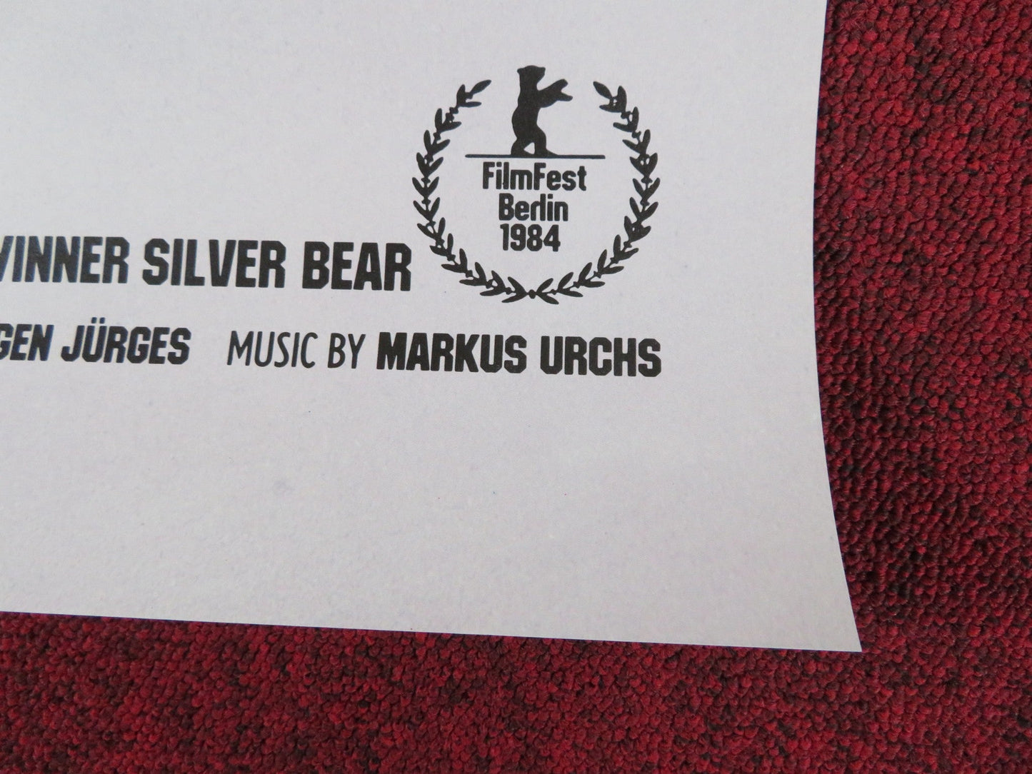 MORGEN IN ALABAMA US ONE SHEET ROLLED POSTER MAXMILIAN SCHELL LENA STOLZE 1984 Rendezvous Cinema Movie posters