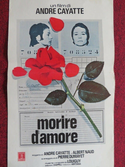 MORIRE D'AMORE / Mourir d'aimer... ITALIAN LOCANDINA (27.5"x13") POSTER 1971 Movie posters