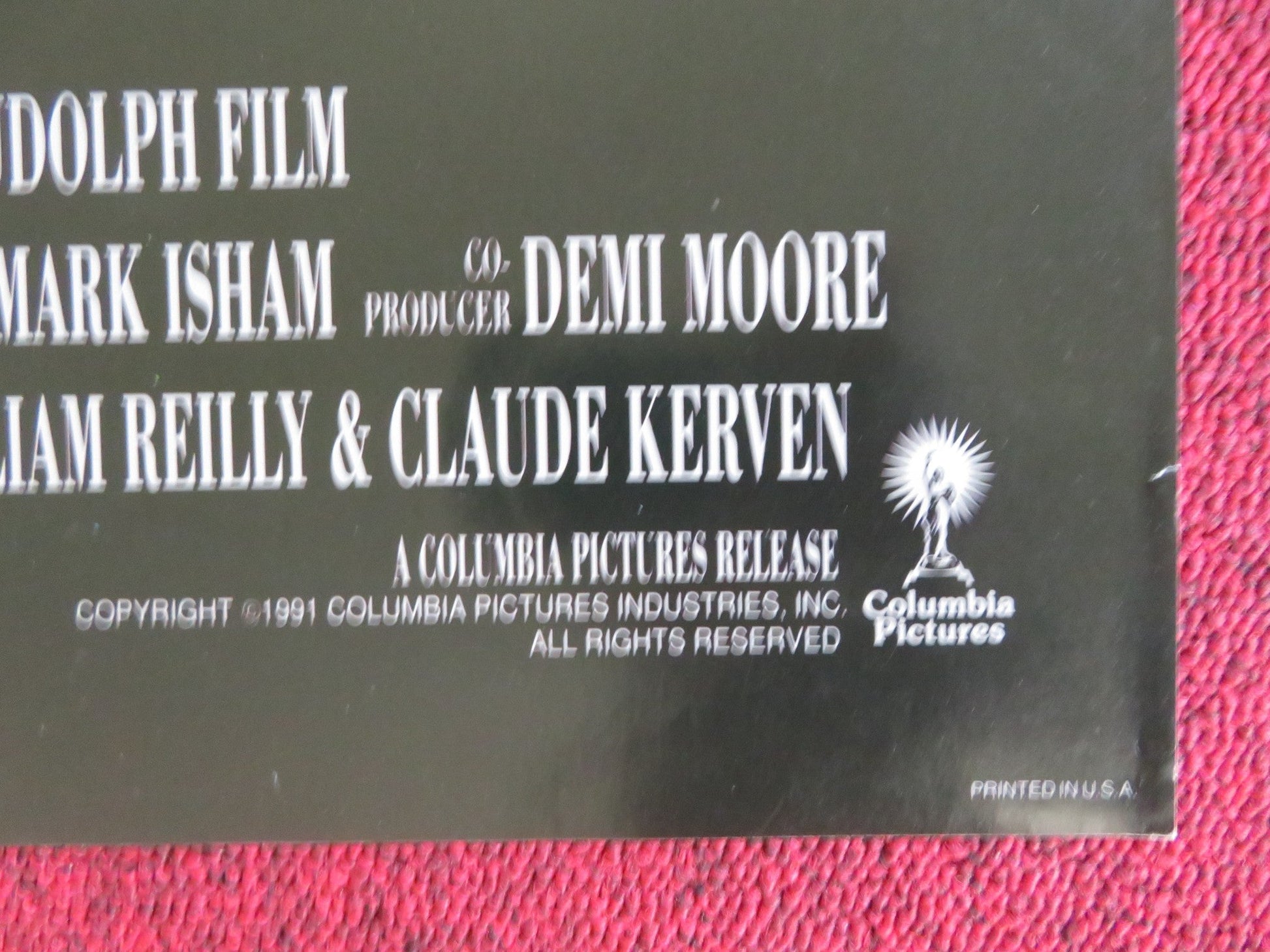 MORTAL THOUGHTS FOLDED US ONE SHEET POSTER BRUCE WILLIS DEMI MOORE 1991 Rendezvous Cinema Movie posters