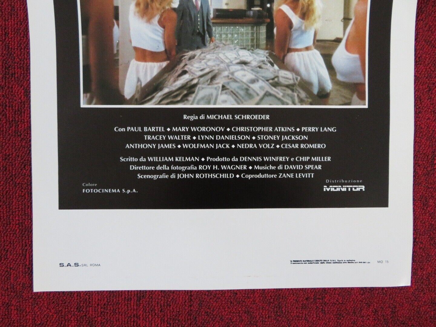 MORTUARY ACADEMY ITALIAN LOCANDINA (27.5"x13") POSTER PERRY LANG 1988 Movie posters