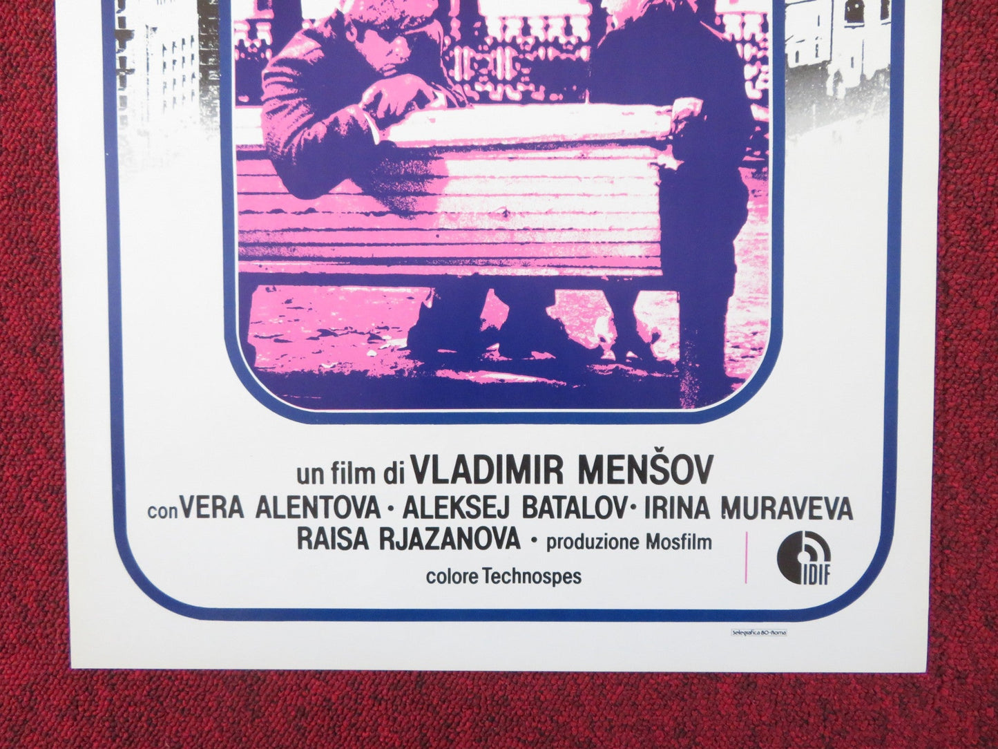 MOSCOW DOES NOT BELIEVE IN TEARS ITALIAN LOCANDINA POSTER VERA ALENTOVA 1980 Rendezvous Cinema Movie posters