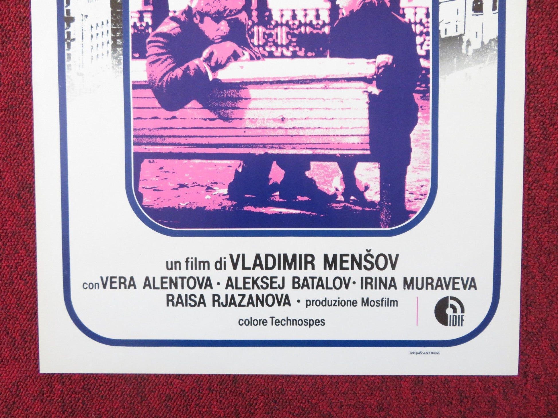 MOSCOW DOES NOT BELIEVE IN TEARS ITALIAN LOCANDINA POSTER VERA ALENTOVA 1980 Rendezvous Cinema Movie posters