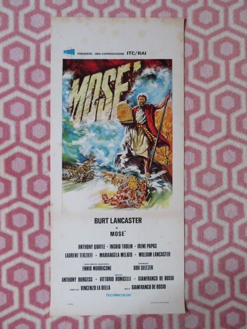 MOSE' / Moses the Lawgiver ITALIAN LOCANDINA (27.5"x12.5") POSTER 1974 - Rendezvous Cinema