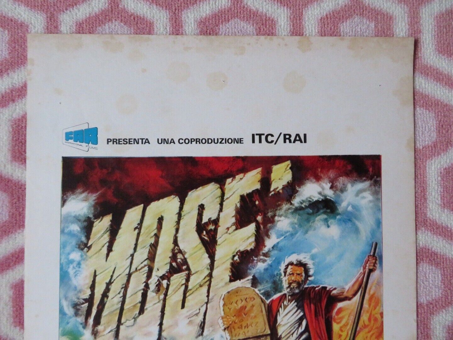 MOSE' / Moses the Lawgiver ITALIAN LOCANDINA (27.5"x12.5") POSTER 1974 - Rendezvous Cinema