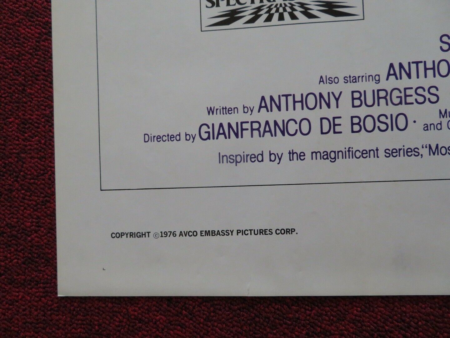 MOSES THE LAWGIVER TV MINI - SERIES FOLDED US ONE SHEET POSTER 1976 Movie posters