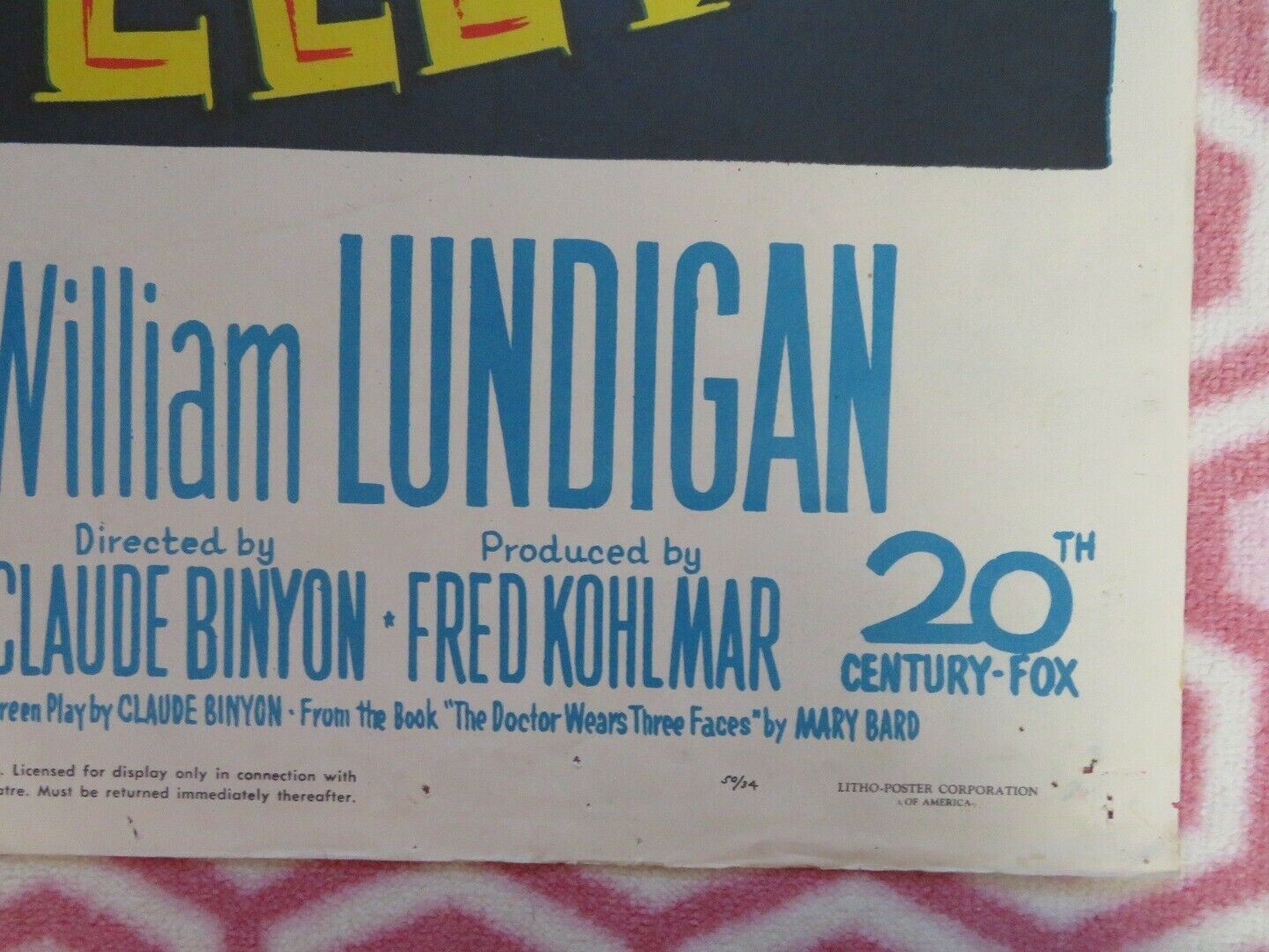 MOTHER DIDN'T TELL ME FOLDED US ONE SHEET POSTER DORTHY MCGUIRE 1950 Movie posters