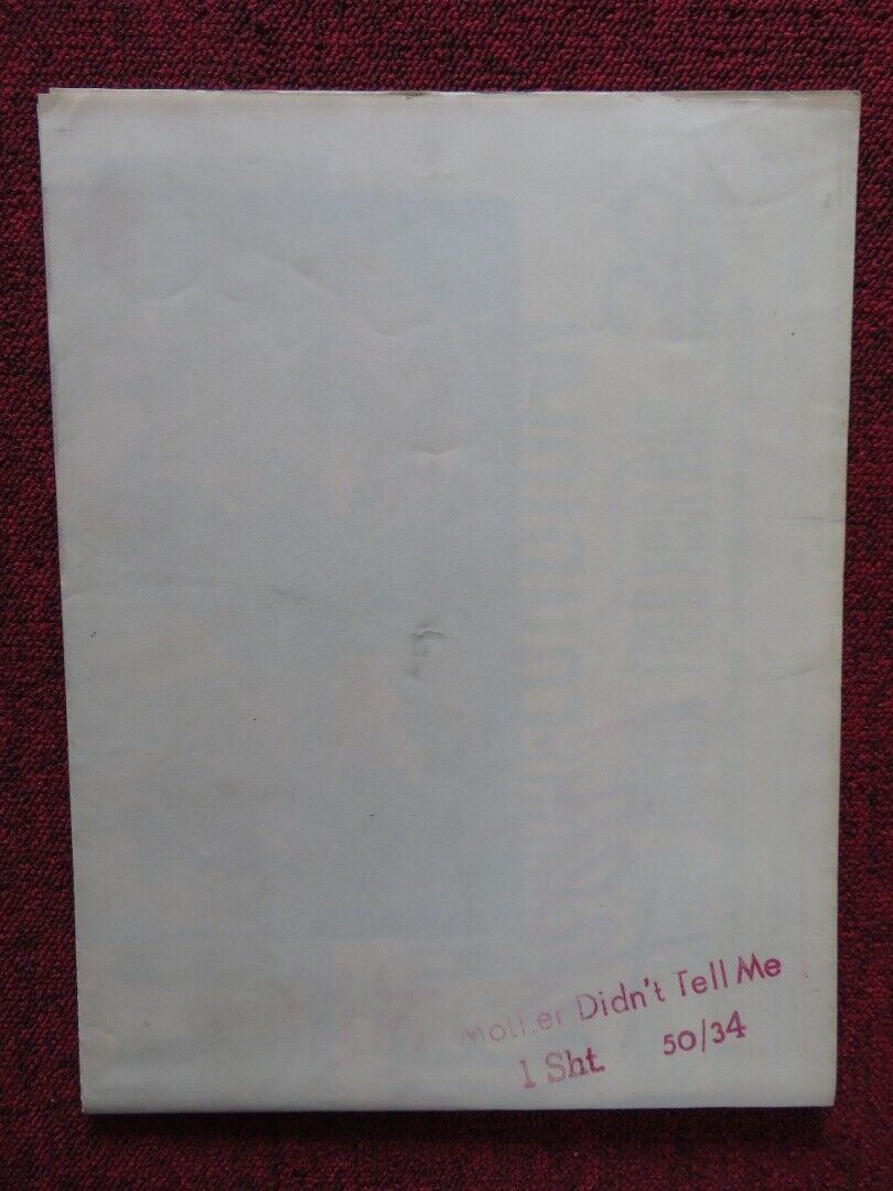 MOTHER DIDN'T TELL ME FOLDED US ONE SHEET POSTER WILLIAM LUNDIGAN MCGUIRE 1950 - Rendezvous Cinema