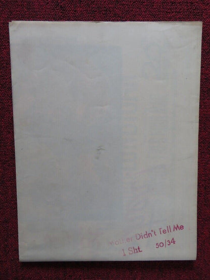 MOTHER DIDN'T TELL ME FOLDED US ONE SHEET POSTER WILLIAM LUNDIGAN MCGUIRE 1950 - Rendezvous Cinema