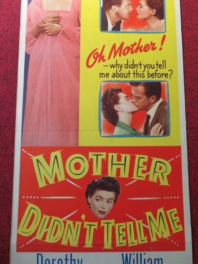 MOTHER DIDN'T TELL ME US INSERT (14"x 36") POSTER DOROTHY MCGUIRE 1950 Movie posters