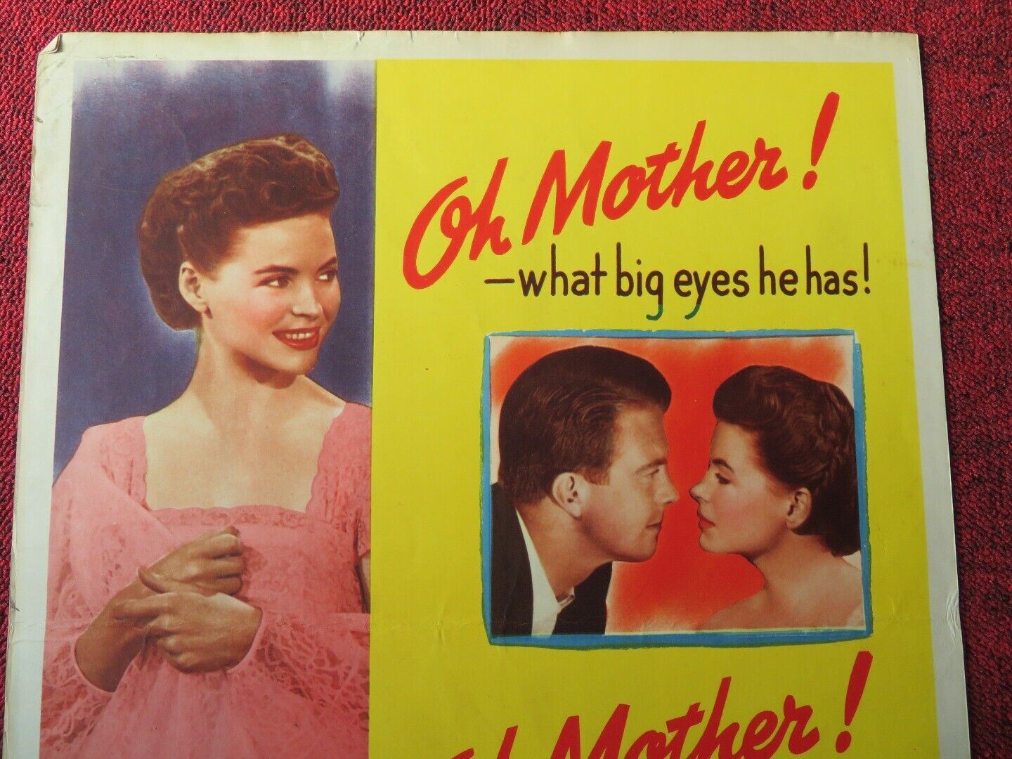 MOTHER DIDN'T TELL ME US INSERT (14"x 36") POSTER DOROTHY MCGUIRE 1950 Movie posters