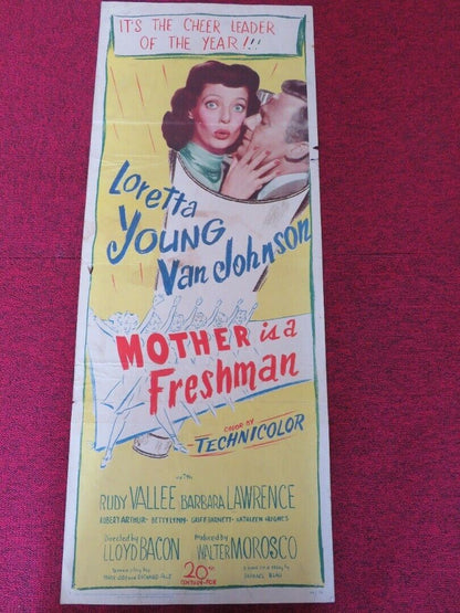 MOTHER IS A FRESHMAN US INSERT (14"x 36") POSTER LORETTA YOUNG VAN JOHNSON 1949 Movie posters