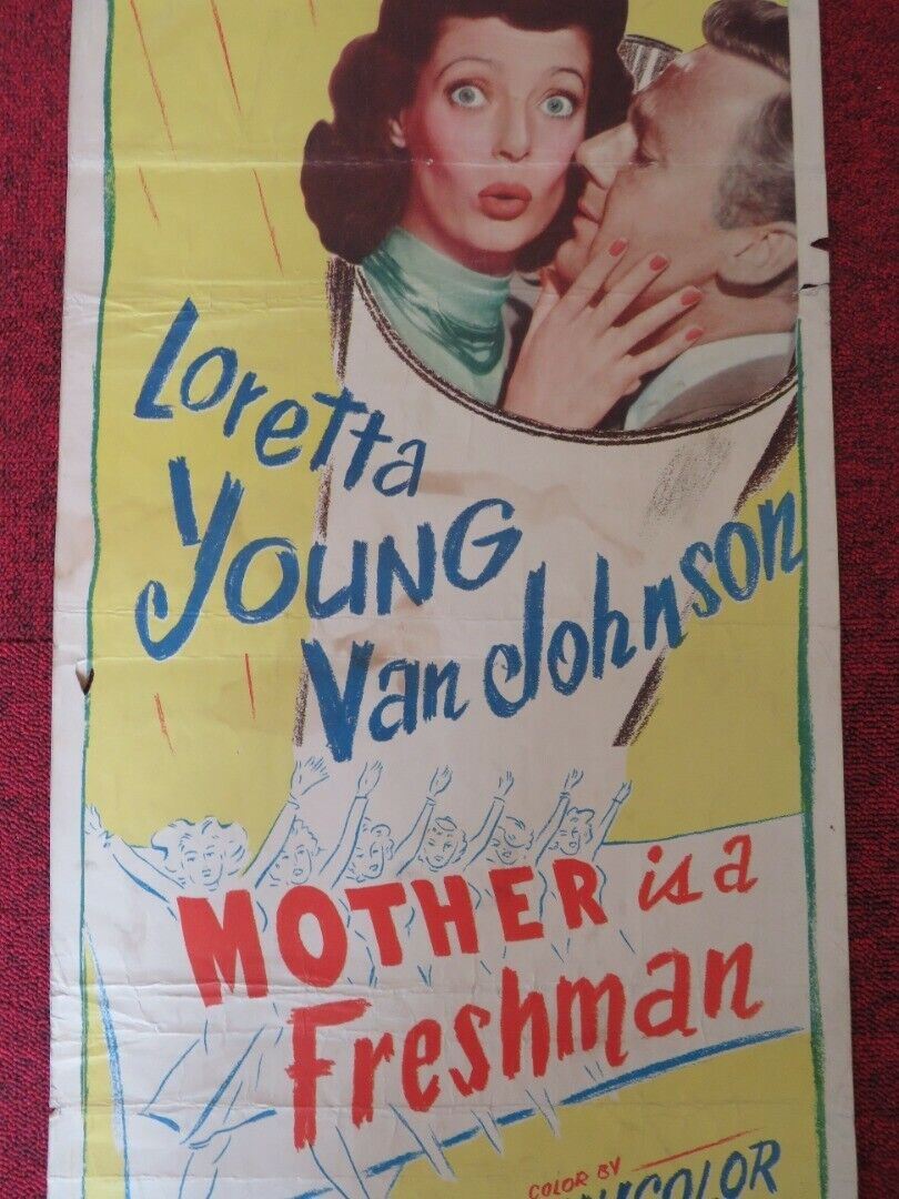 MOTHER IS A FRESHMAN US INSERT (14"x 36") POSTER LORETTA YOUNG VAN JOHNSON 1949 Movie posters