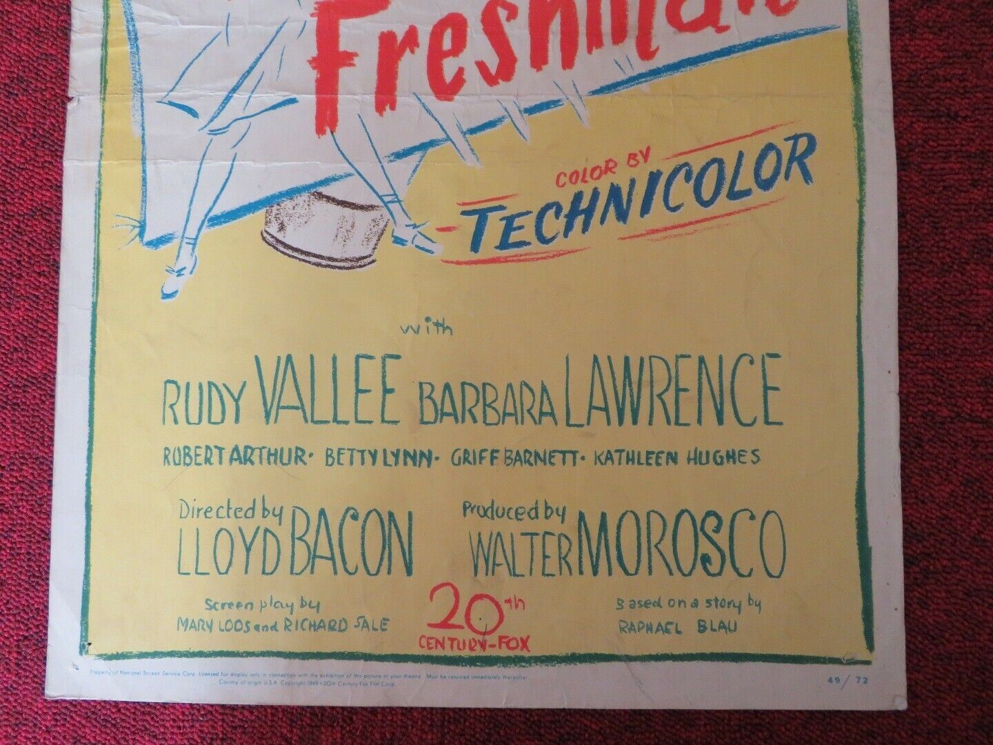 MOTHER IS A FRESHMAN US INSERT (14"x 36") POSTER LORETTA YOUNG VAN JOHNSON 1949 Movie posters
