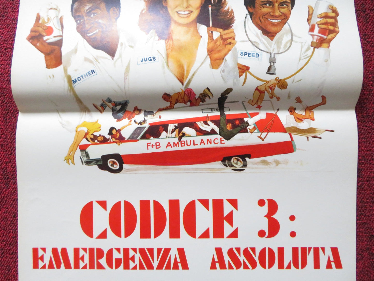 MOTHER, JUGS & SPEED ITALIAN LOCANDINA POSTER BILL COSBY RAQUEL WELCH 1976 Rendezvous Cinema Movie posters