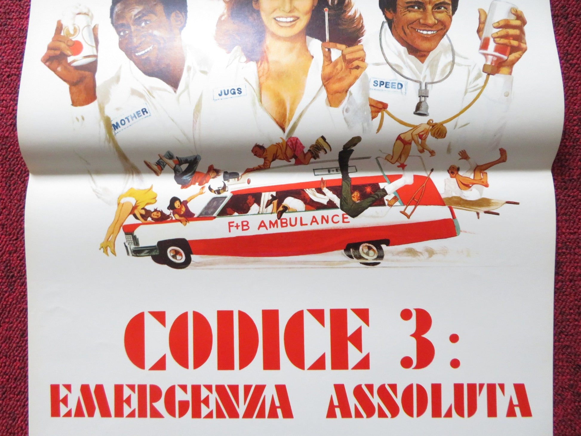 MOTHER, JUGS & SPEED ITALIAN LOCANDINA POSTER BILL COSBY RAQUEL WELCH 1976 Rendezvous Cinema Movie posters