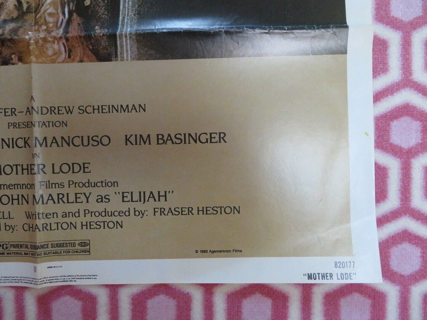 MOTHER LODE US ONE SHEET POSTER KIM BASINGER CHARLTON HESTON 1982 Rendezvous Cinema Movie posters