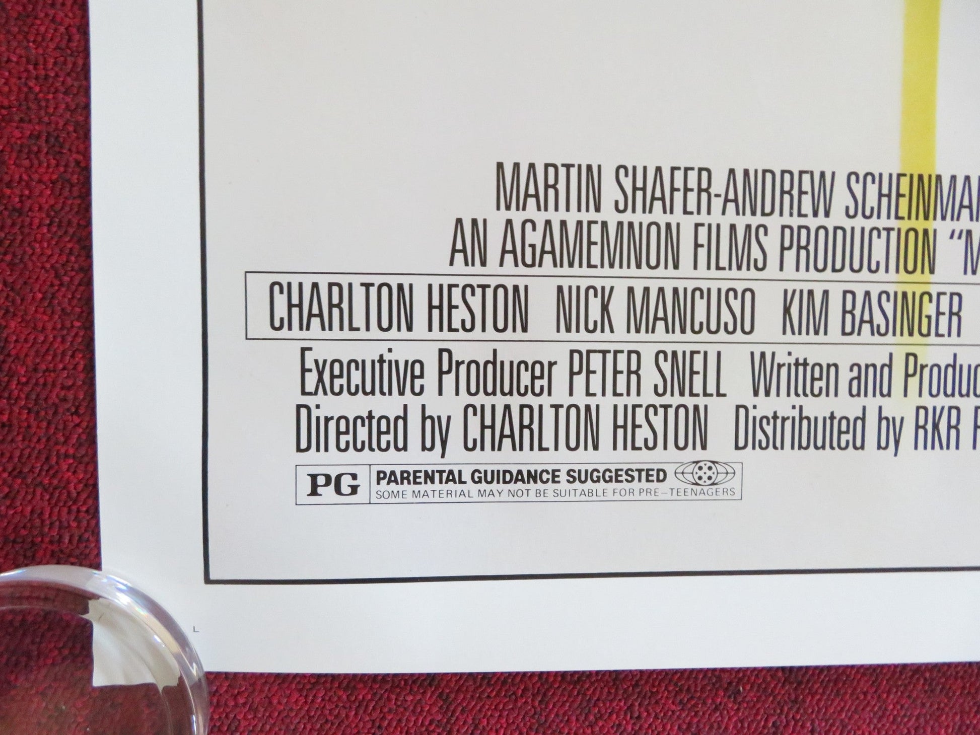 MOTHER LODE US ONE SHEET ROLLED POSTER CHARLTON HESTON KIM BASINGER 1982 Rendezvous Cinema Movie posters